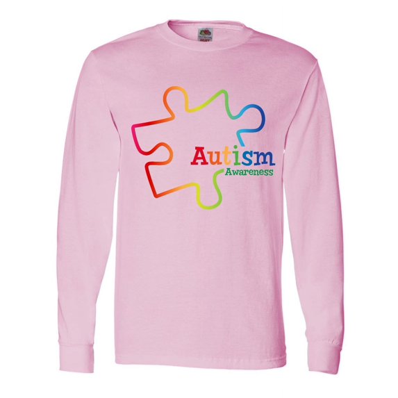 Inktastic Rainbow Gradient Autism Long Sleeve T-Shirt