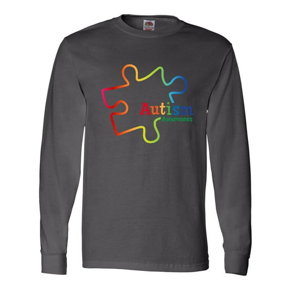 Inktastic Rainbow Gradient Autism Long Sleeve T-Shirt
