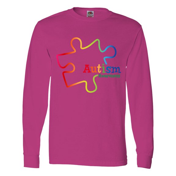 Inktastic Rainbow Gradient Autism Long Sleeve T-Shirt