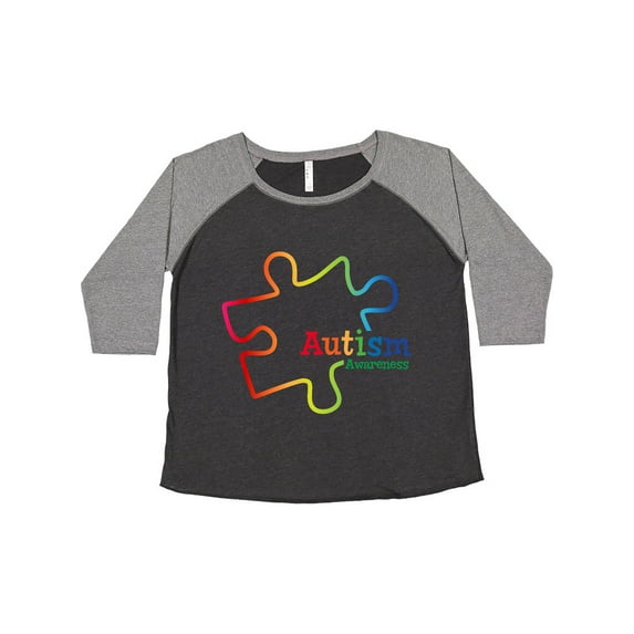 Inktastic Rainbow Gradient Autism Women's Plus Size T-Shirt