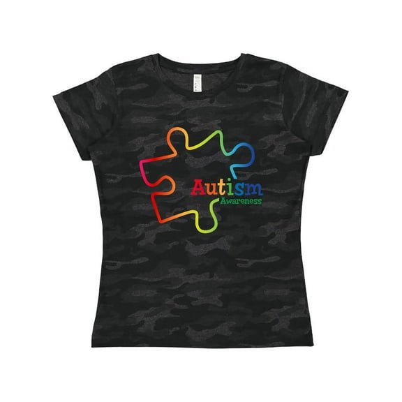 Inktastic Rainbow Gradient Autism Women's T-Shirt