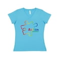 thumbnail image 1 of Inktastic Rainbow Gradient Autism Women's V-Neck T-Shirt, 1 of 5