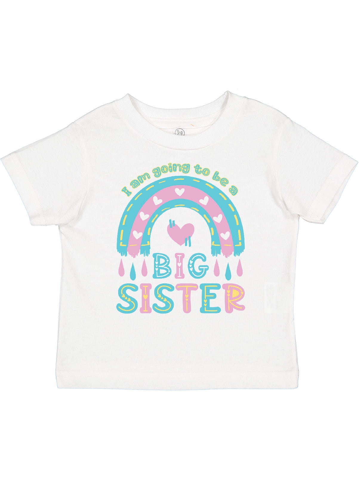 Inktastic Rainbow Hearts I Am Going to Be a Big Sister Girls