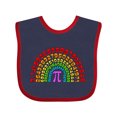 thumbnail image 1 of Inktastic Rainbow Pi for Pi Day Boys or Girls Baby Bib, 1 of 4