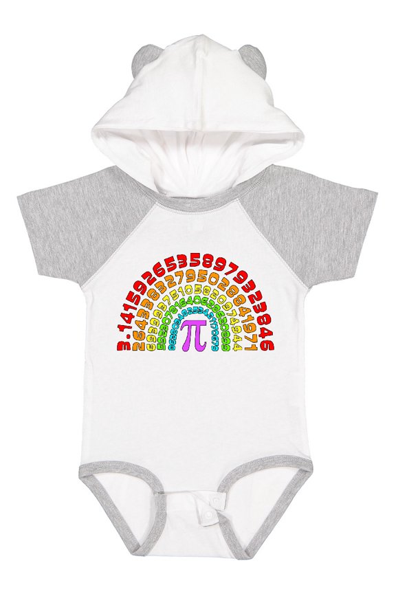 Rainbow Pi for Pi Day Boys or Girls Baby Bodysuit