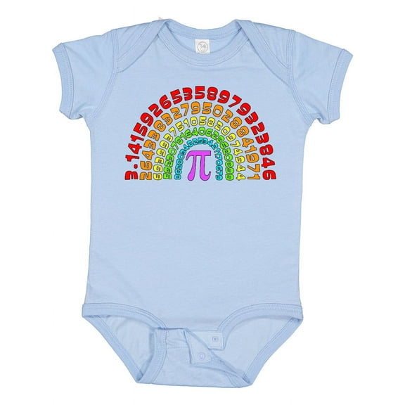 Inktastic Rainbow Pi for Pi Day Boys or Girls Baby Bodysuit