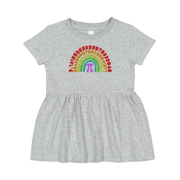 Inktastic Rainbow Pi for Pi Day Girls Baby Dress