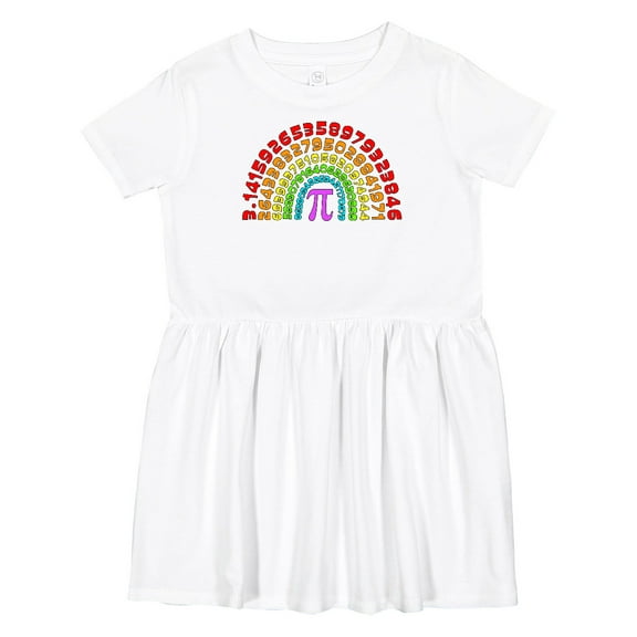 Inktastic Rainbow Pi for Pi Day Girls Toddler Dress