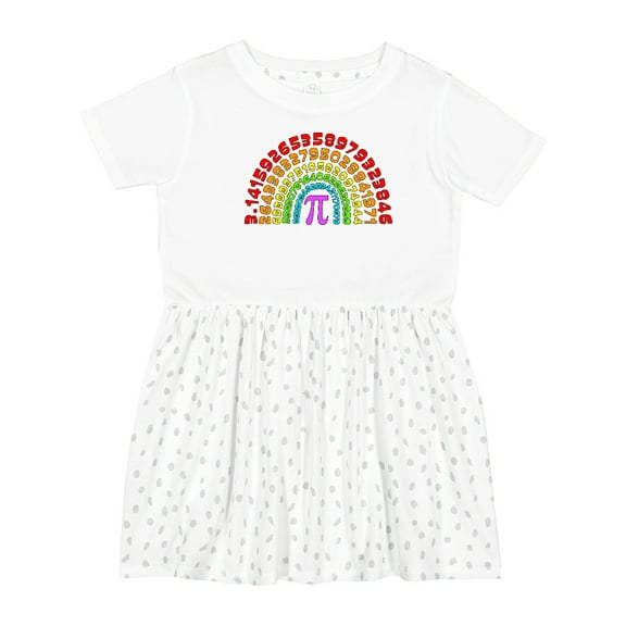 Inktastic Rainbow Pi for Pi Day Girls Toddler Dress