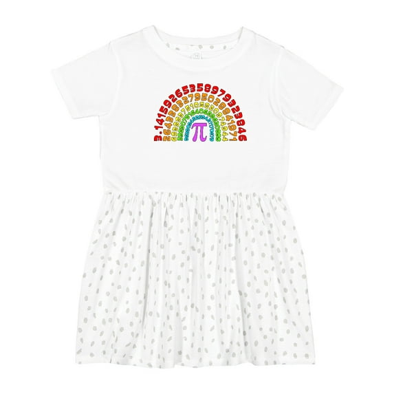 Inktastic Rainbow Pi for Pi Day Girls Toddler Dress