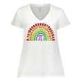 thumbnail image 1 of Inktastic Rainbow Pi for Pi Day Women's Plus Size V-Neck T-Shirt, 1 of 5