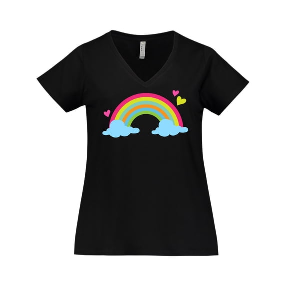 Inktastic Rainbow Women's Plus Size V-Neck T-Shirt