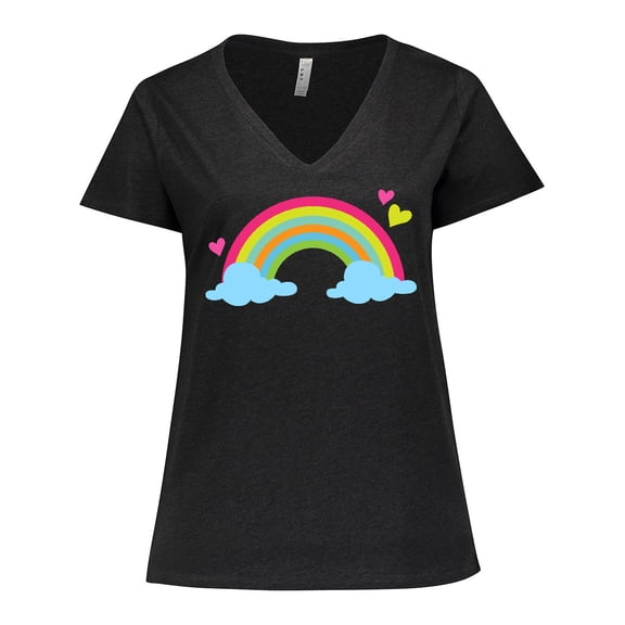 Inktastic Rainbow Women's Plus Size V-Neck T-Shirt