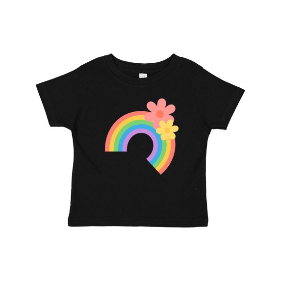 Inktastic Rainbow and Flowers Girls Baby T-Shirt