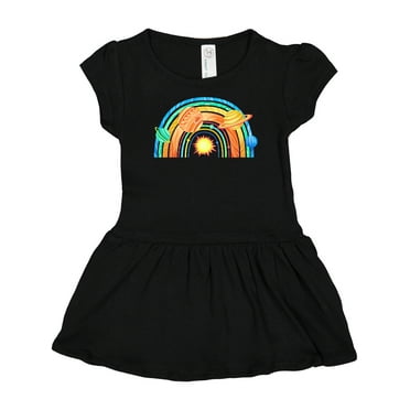 Inktastic Rainbow of Planets Girls Baby Dress