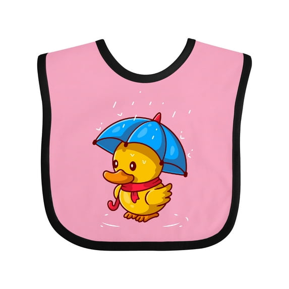 Inktastic Rainy Ducky Boys or Girls Baby Bib