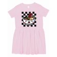 thumbnail image 1 of Inktastic Ramen Lover Checkered Girls Toddler Dress, 1 of 5