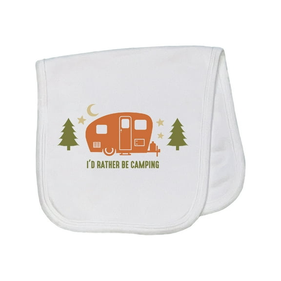 Inktastic Rather Be Camping C3 Baby Burp Cloth