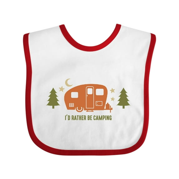 Inktastic Rather Be Camping C3 Boys or Girls Baby Bib