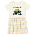 thumbnail image 1 of Inktastic Rather Be Camping Girls Toddler Dress, 1 of 5