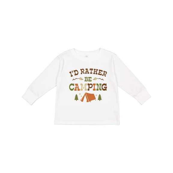 Inktastic Rather Be Camping T1 Boys or Girls Long Sleeve Toddler T-Shirt