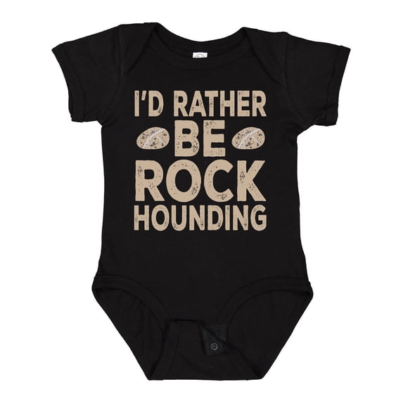 Inktastic Rather Be Rock Hounding Geology Boys or Girls Baby Bodysuit