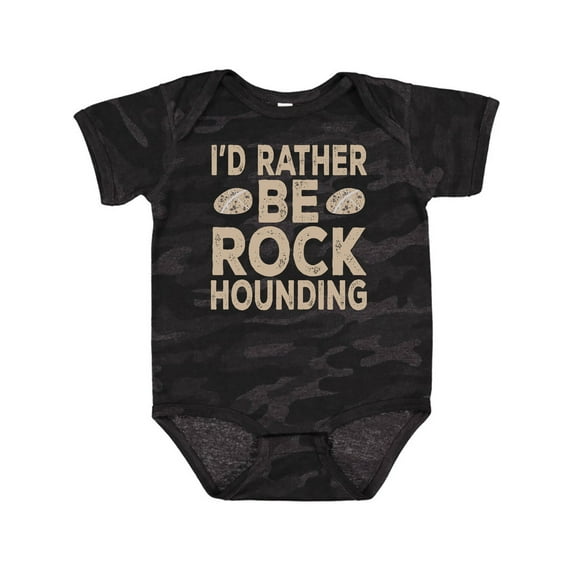 Inktastic Rather Be Rock Hounding Geology Boys or Girls Baby Bodysuit
