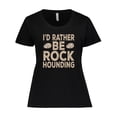 thumbnail image 1 of Inktastic Rather Be Rock Hounding Geology Women's Plus Size T-Shirt, 1 of 5