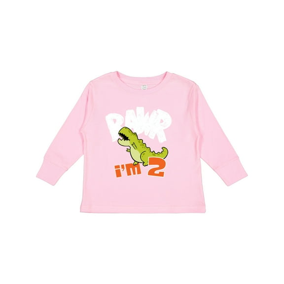 Inktastic Rawr I'm 2 Baby Tyranosaurus Rex Boys or Girls Long Sleeve Toddler T-Shirt