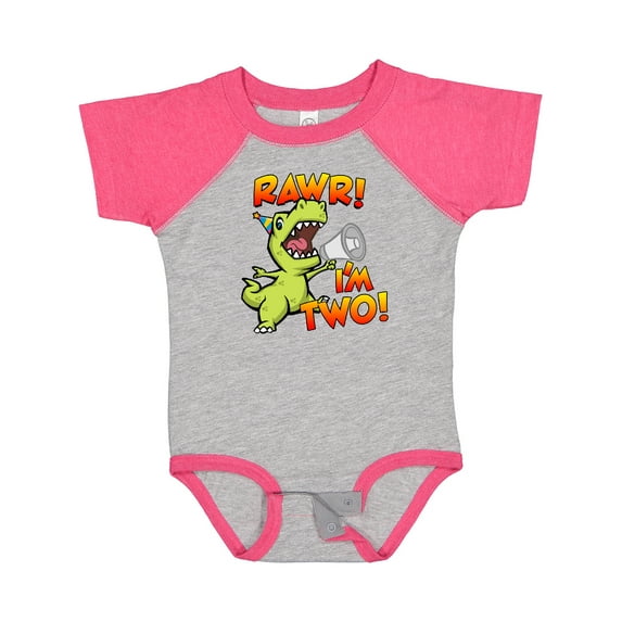 Inktastic Rawr I'm Two Dinosaur Boys or Girls Baby Bodysuit