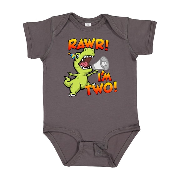 Inktastic Rawr I'm Two Dinosaur Boys or Girls Baby Bodysuit