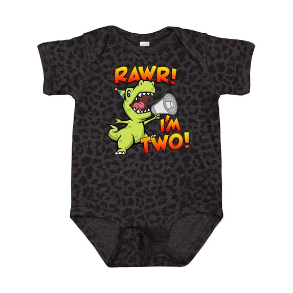 Inktastic Rawr I'm Two Dinosaur Boys or Girls Baby Bodysuit