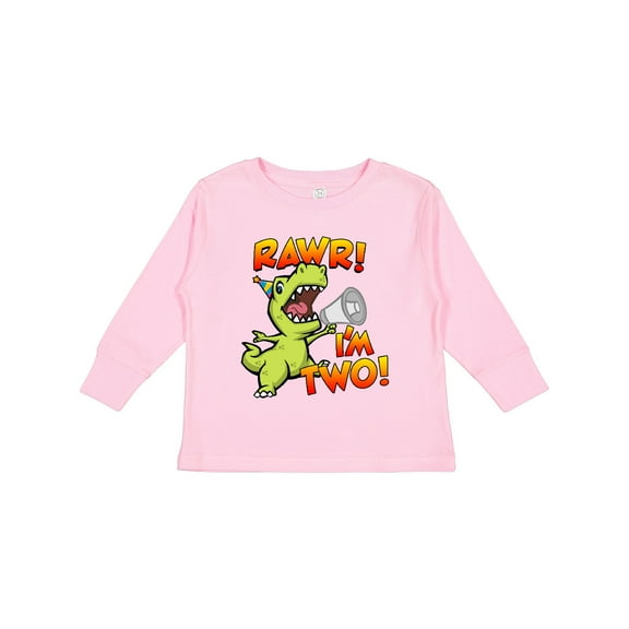 Inktastic Rawr I'm Two Dinosaur Boys or Girls Long Sleeve Toddler T-Shirt