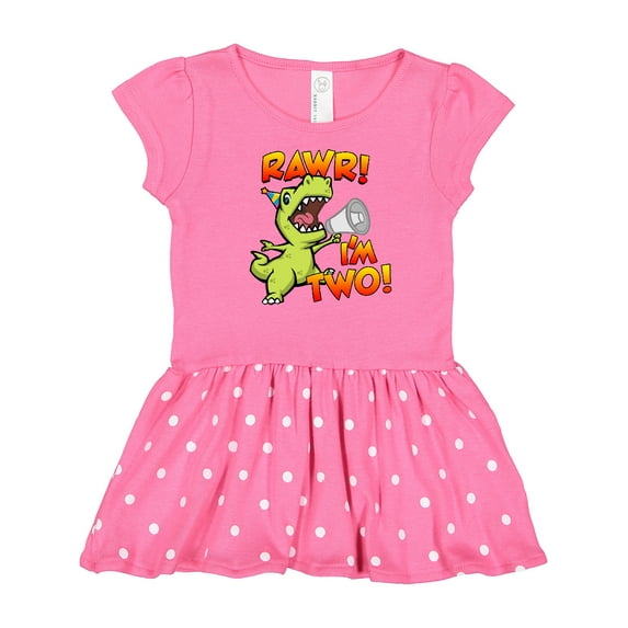 Inktastic Rawr I'm Two Dinosaur Gift Baby Girl Dress