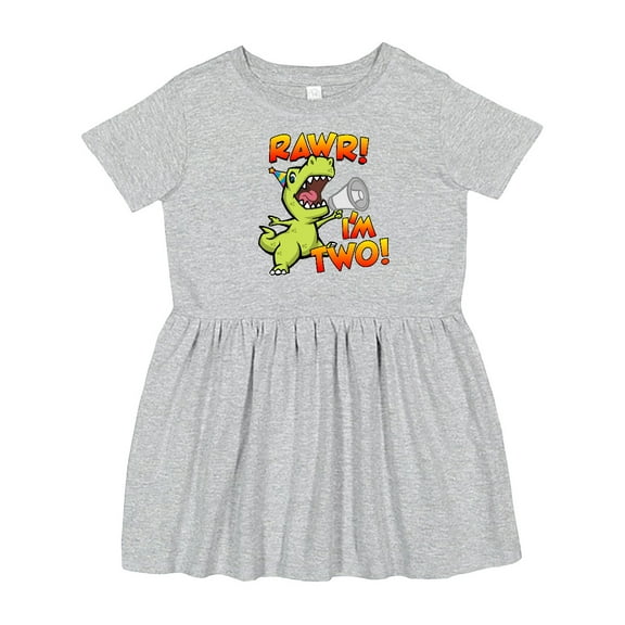 Inktastic Rawr I'm Two Dinosaur Girls Toddler Dress