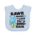 thumbnail image 1 of Inktastic Rawr Means I Love You in Dinosaur Valentine Boys or Girls Baby Bib, 1 of 4
