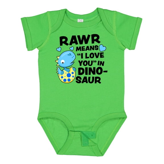 Inktastic Rawr Means I Love You in Dinosaur Valentine Boys or Girls Baby Bodysuit