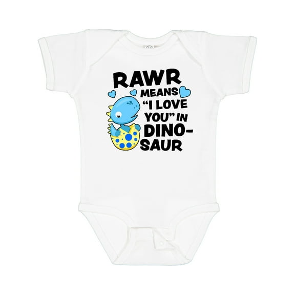 Inktastic Rawr Means I Love You in Dinosaur Valentine Boys or Girls Baby Bodysuit