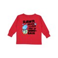 thumbnail image 1 of Inktastic Rawr Means I Love You in Dinosaur Valentine Boys or Girls Long Sleeve Toddler T-Shirt, 1 of 5