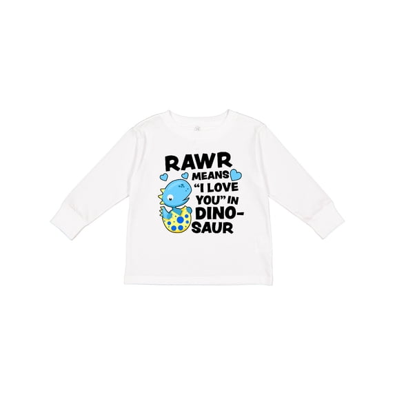 Inktastic Rawr Means I Love You in Dinosaur Valentine Boys or Girls Long Sleeve Toddler T-Shirt