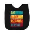 thumbnail image 1 of Inktastic Rc Racing Eat Sleep Rc Cars Repeat Newborn Bib, 1 of 3