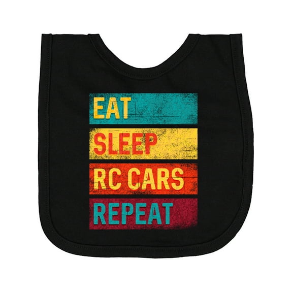 Inktastic Rc Racing Eat Sleep Rc Cars Repeat Newborn Bib