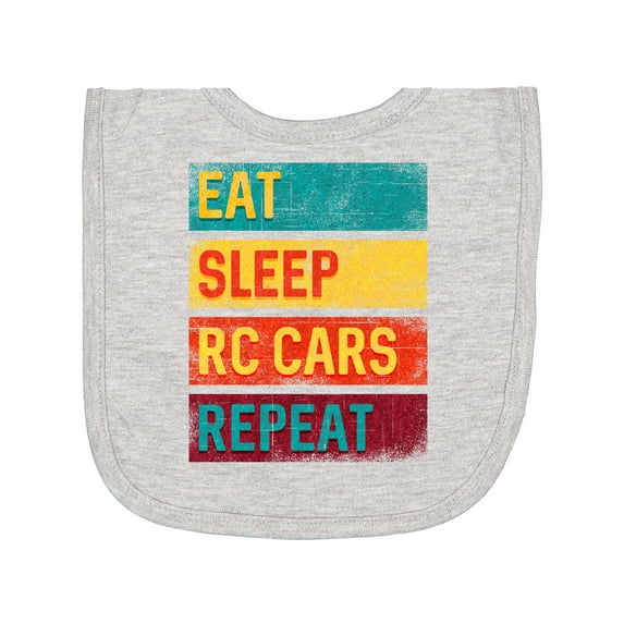 Inktastic Rc Racing Eat Sleep Rc Cars Repeat Newborn Bib