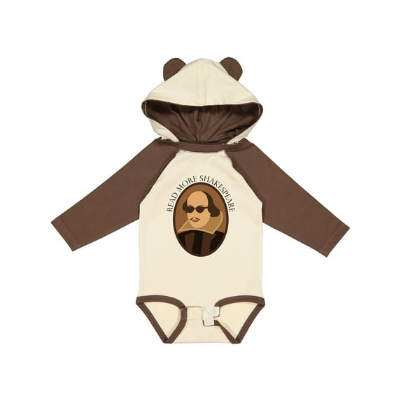 Inktastic Read More Shakespeare Fun Boys or Girls Long Sleeve Baby Bodysuit