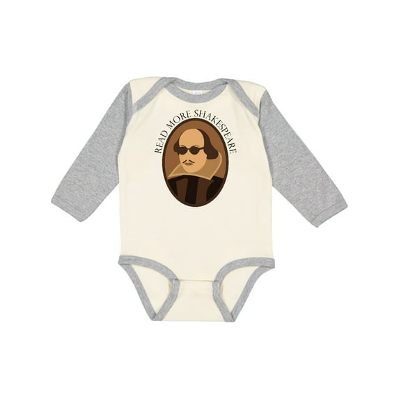 Inktastic Read More Shakespeare Fun Boys or Girls Long Sleeve Baby Bodysuit