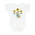 thumbnail image 1 of Inktastic Reading Book Lover Sunflower Fox Boys or Girls Baby Bodysuit, 1 of 5