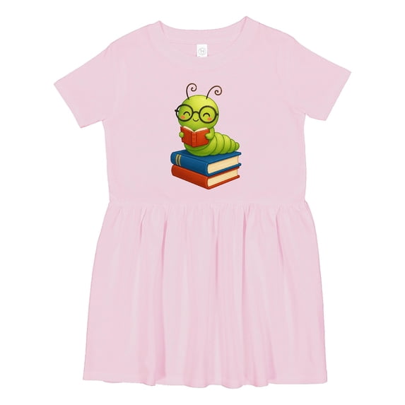 Inktastic Reading Bookworm Girls Toddler Dress