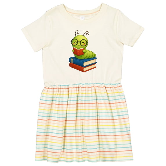 Inktastic Reading Bookworm Girls Toddler Dress