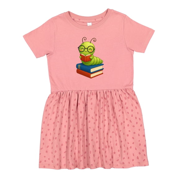 Inktastic Reading Bookworm Girls Toddler Dress