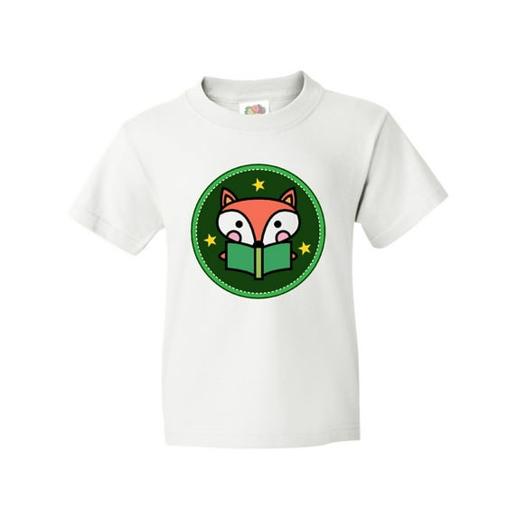 Inktastic Reading Gift Fox with Book Youth T-Shirt
